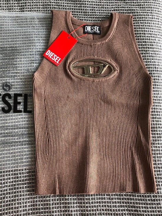 Diesel Tops - Diesel Rib knit viscose- and polyester-blend tank top